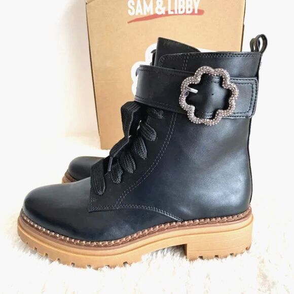 Combat Boots . Size: 8 . Sam & Libby ............. New in The Box - Picture 4 of 11